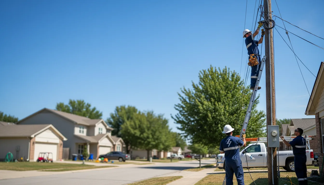Residential electrician providing installation services in Tony, WI